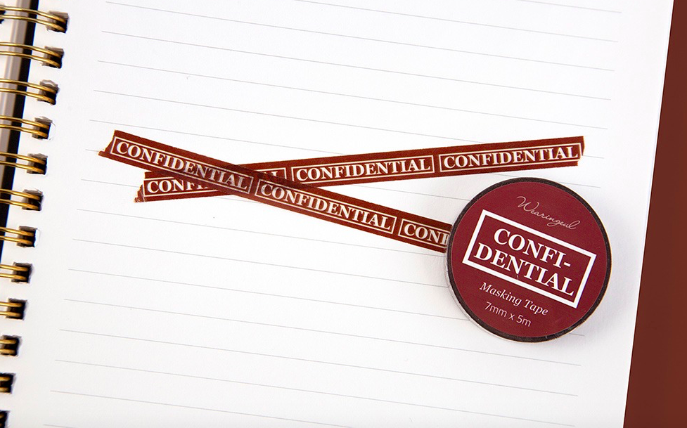 Self-Censored Masking Tape - Confidential Washi Bant