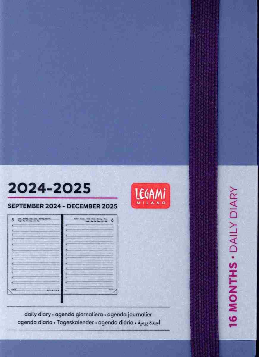 Legami Small Agenda/Planner Sept. 2024- Dec. 2025 16  Haftalık Ajanda Blueberry