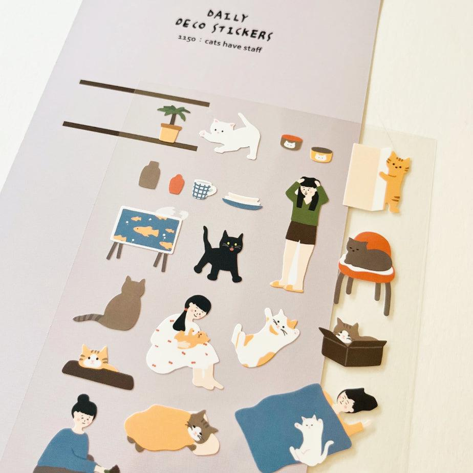 Suatelier Deco Sticker Cats Have Staff
