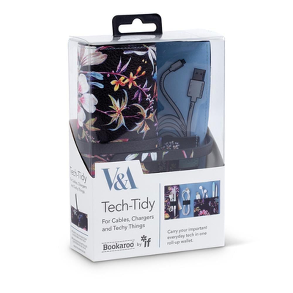 IF  V & A Bookaroo Tech-Tidy  Kablo Düzenleyici Kilburn Black Floral 