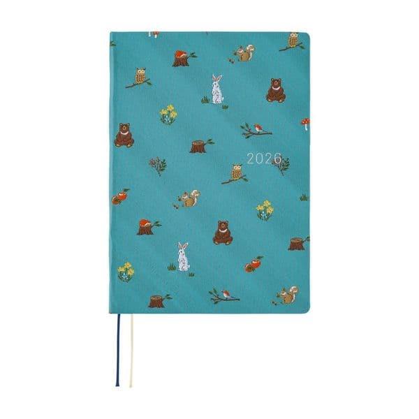 Hobonichi  Ajanda Techo HON - A5 English - Bow & Tie: In the Forest - 2026 Jan Start