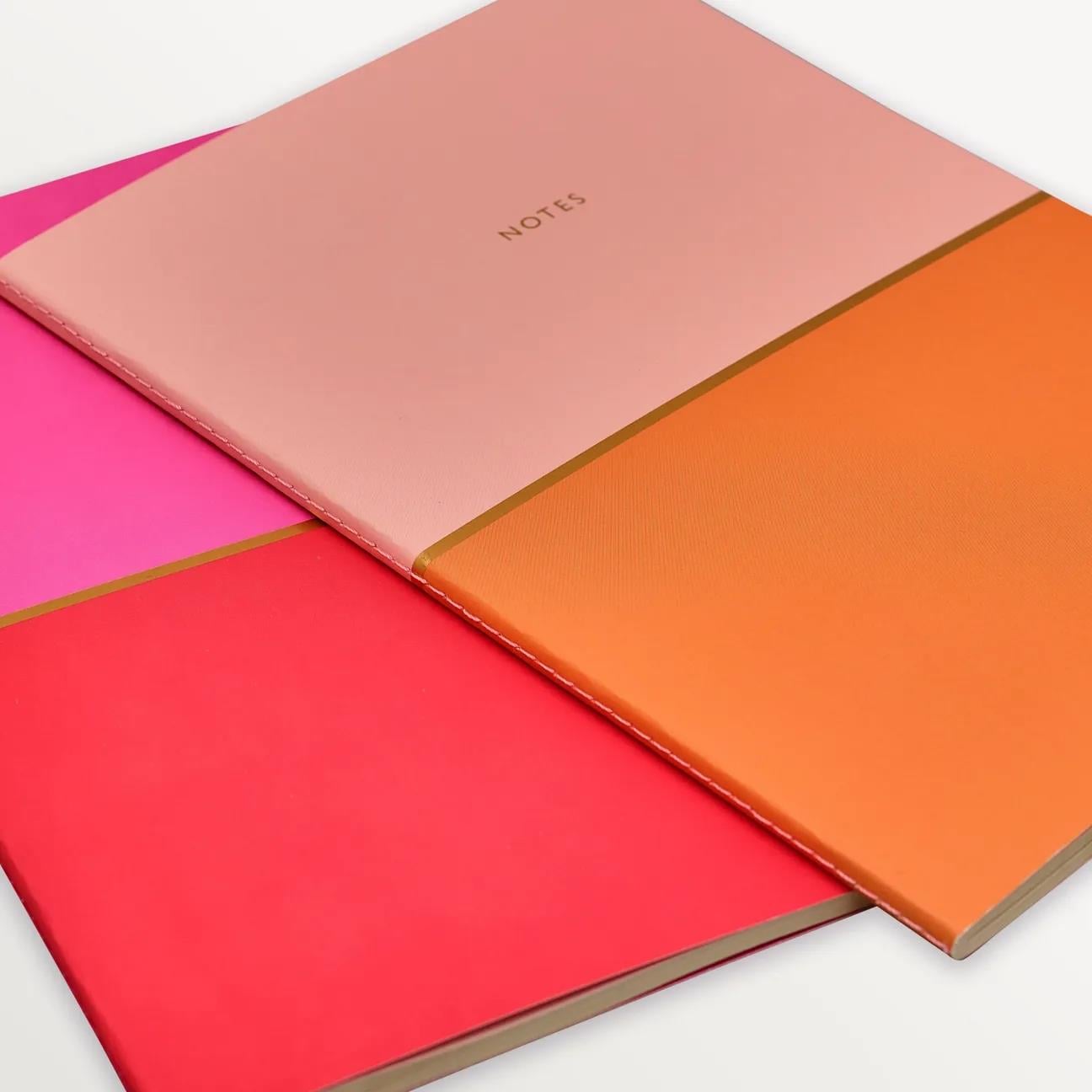 EPISODE COLOURBLOCK DUO PEACH PINK SET OF 2 B5 NOTEBOOKS