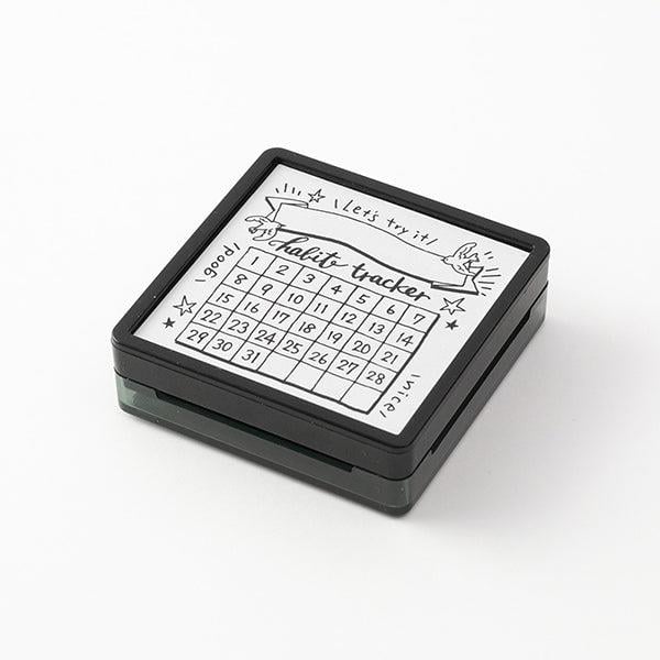 Midori Paintable Penetration Stamp Damga - Large Size - Habit Tracker 35392006