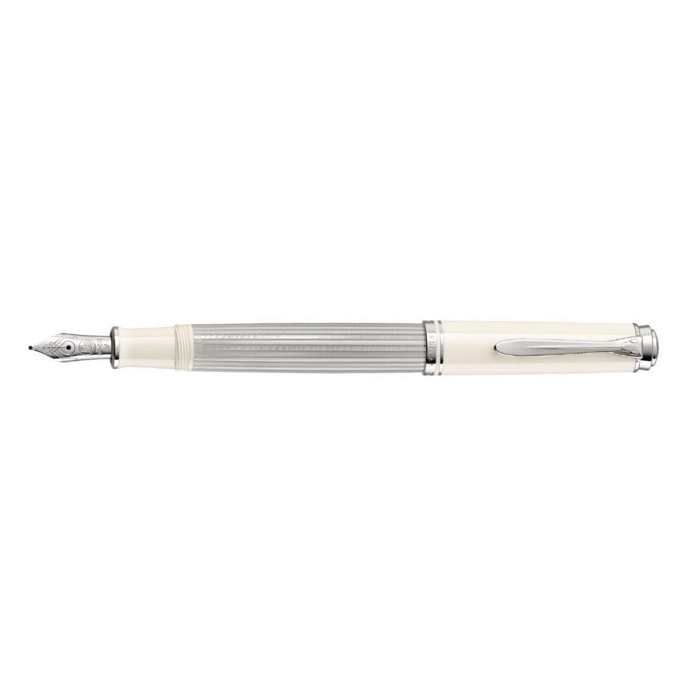 Pelikan Souveran M405 Dolma Kalem Silver White Fine ( F) Uç