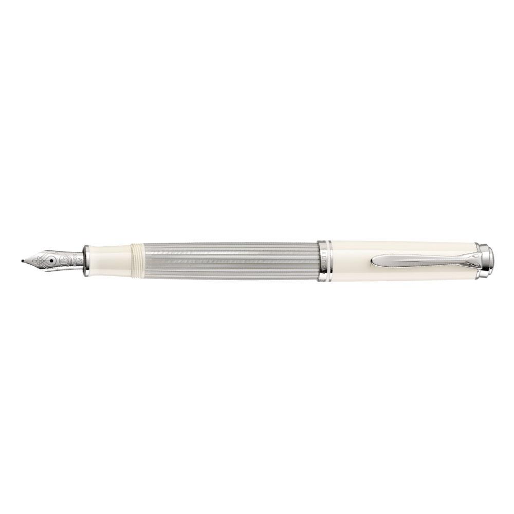 Pelikan Souveran M405 Dolma Kalem Silver White Fine ( F) Uç