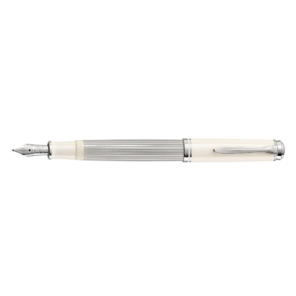 Pelikan Souveran M405 Dolma Kalem Silver White Fine ( F) Uç