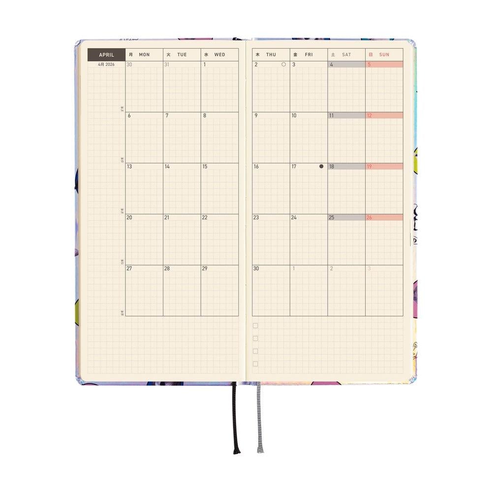 Hobonichi Techo Weeks - English - Candy Stripper: Random Dog & Cat (Aurora) - 2026 Jan Start