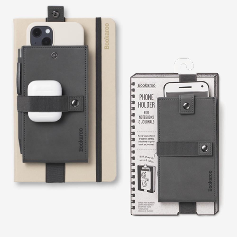 IF Bookaroo Phone Holder Defter Üstü Lastikli Telefon Tutucu - Charcoal 