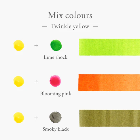 Kakimori Inkstand Colour Karıştırabilir Dolma Kalem Mürekkebi 35 ml - Twinkle Yellow