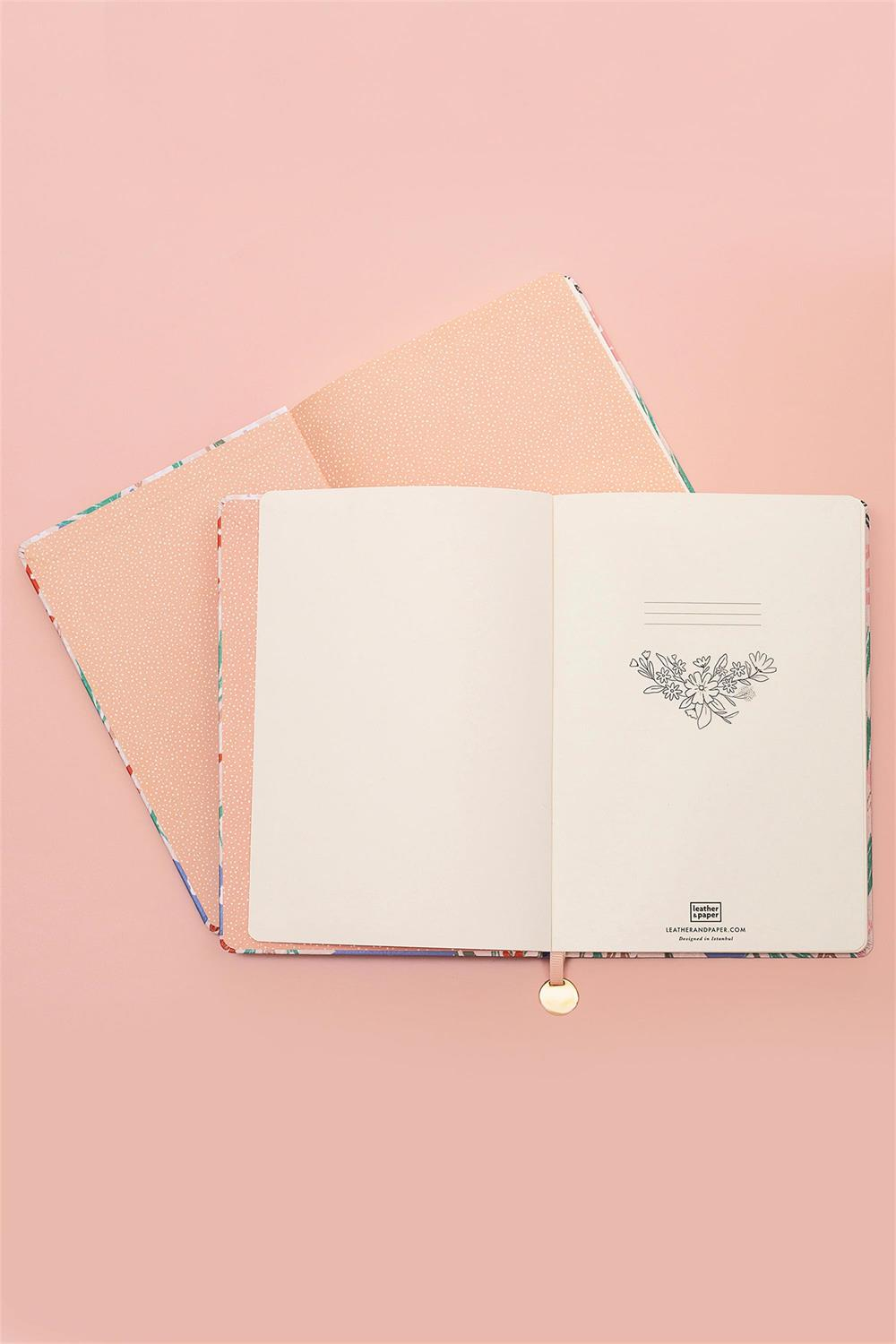 Daisy Dew Sert Kapak A5 Çizgili Defter 15 x 21cm  Lila