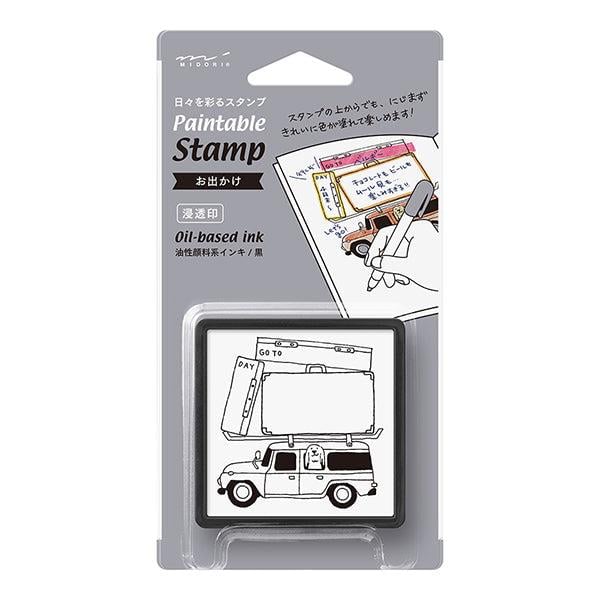 Midori Paintable Penetration Stamp Damga - Large Size - Travelling 35391006