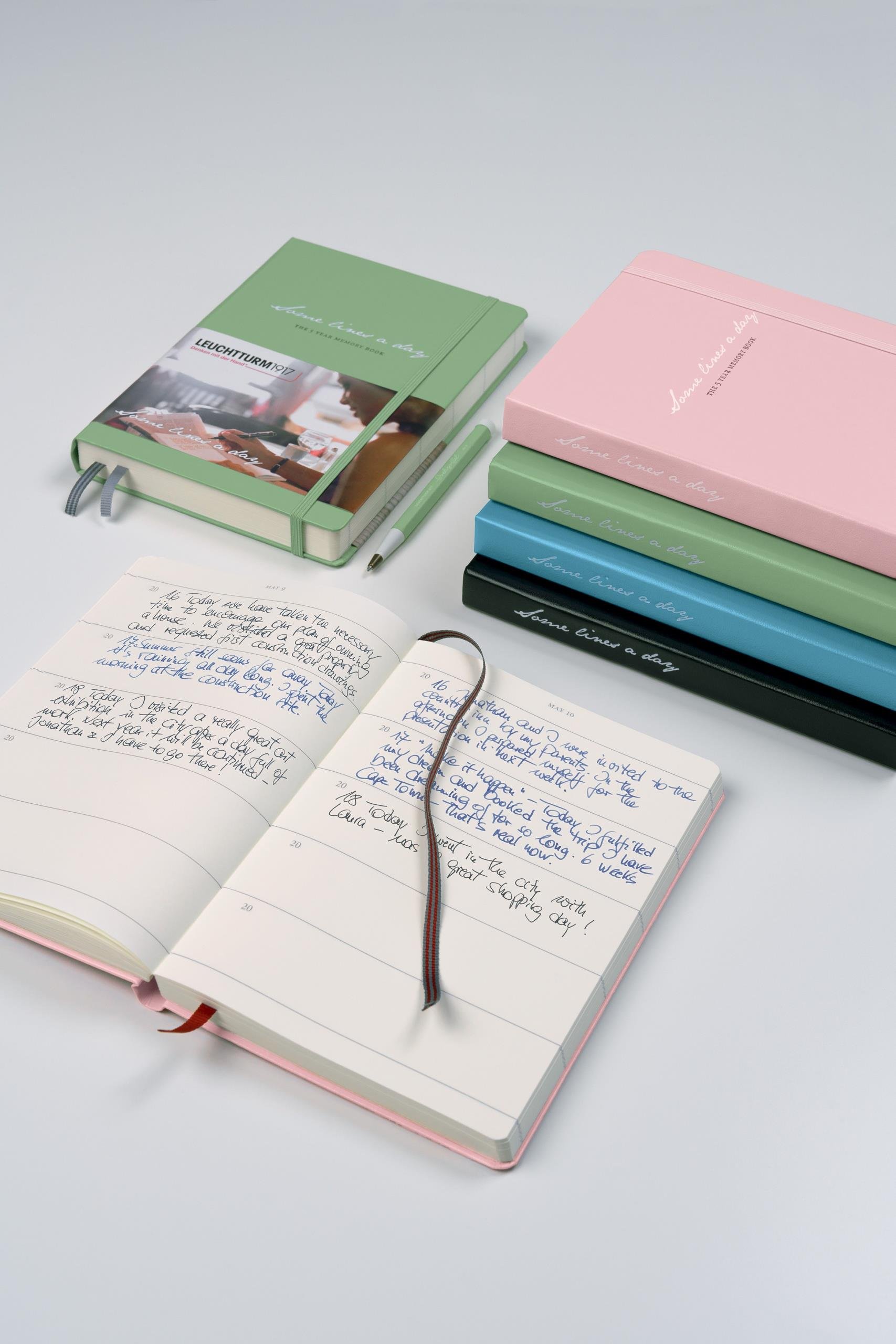 Leuchtturm1917 Some Lines A Day 5 Year Diary Defter Sage 363840 