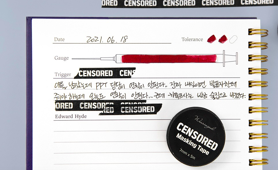 Self-Censored Masking Tape - Censored Washi Bant