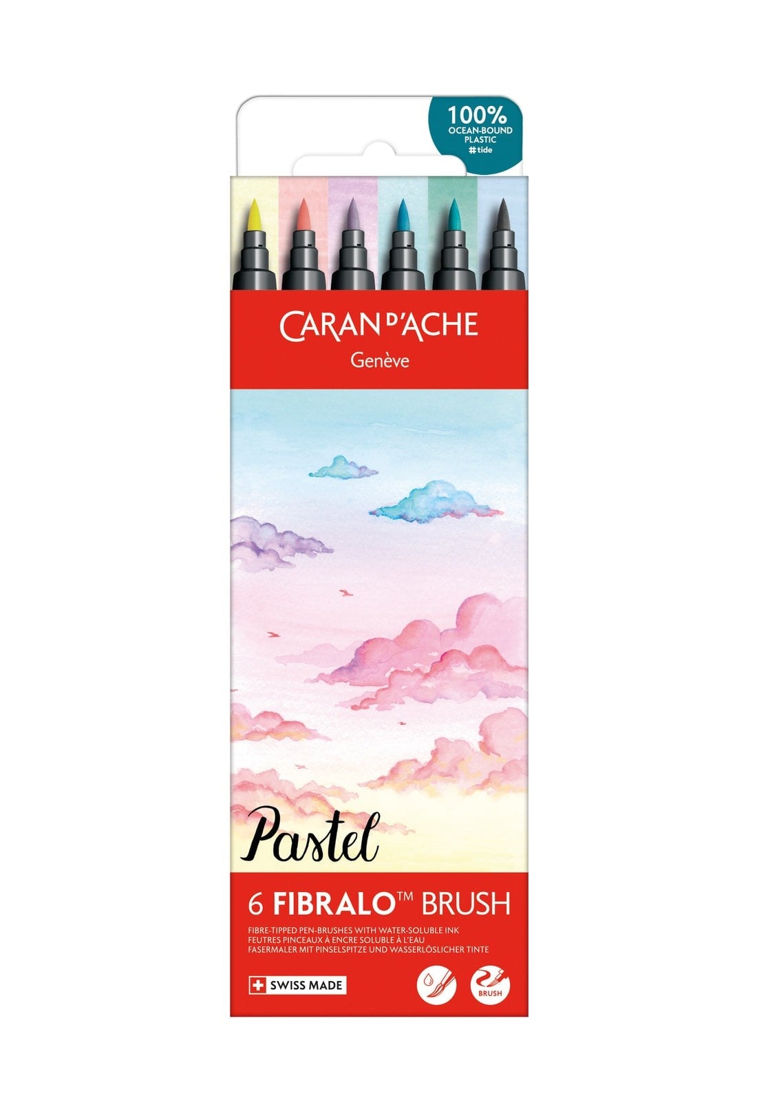 Caran d'Ache Fibralo™ Brush Pastel 6'Lı Keçeli Kalem Seti 186-805