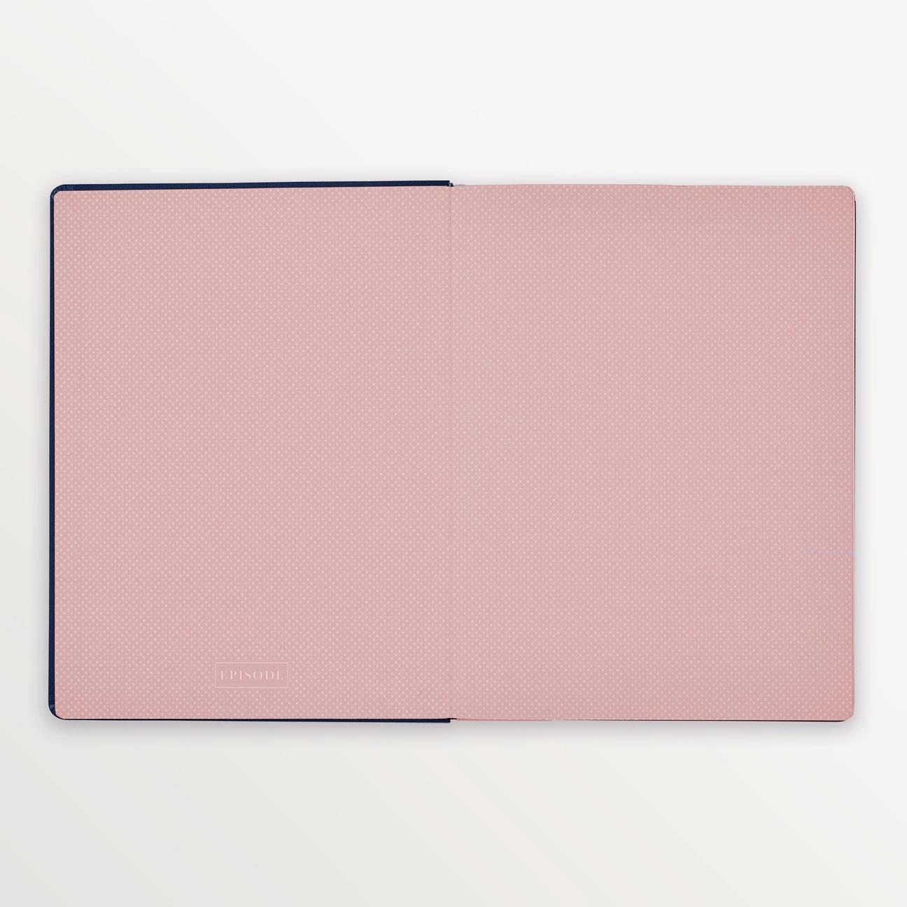 EPISODE NAVY FOLK EMBROIDERED XL NOTEBOOK