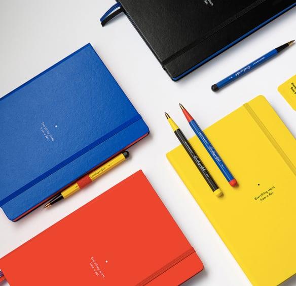 Leuchtturm 1917 x Bauhaus Drehgriffel Nr.2 Mekanik Uçlu Kalem Red/Royal Blue 371287