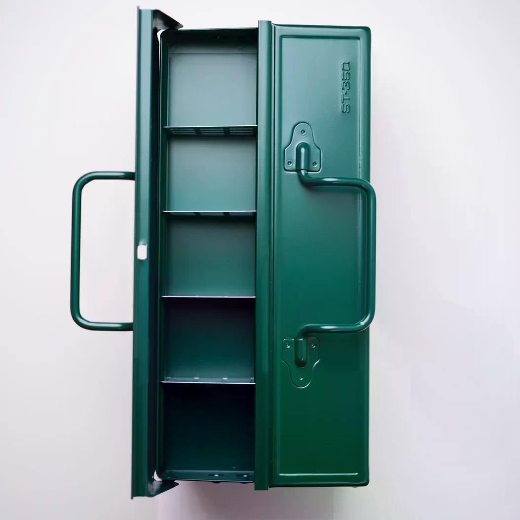 Toyo Steel ST-350 Tool Storage Box Antique Green Metal Saklama Kutusu