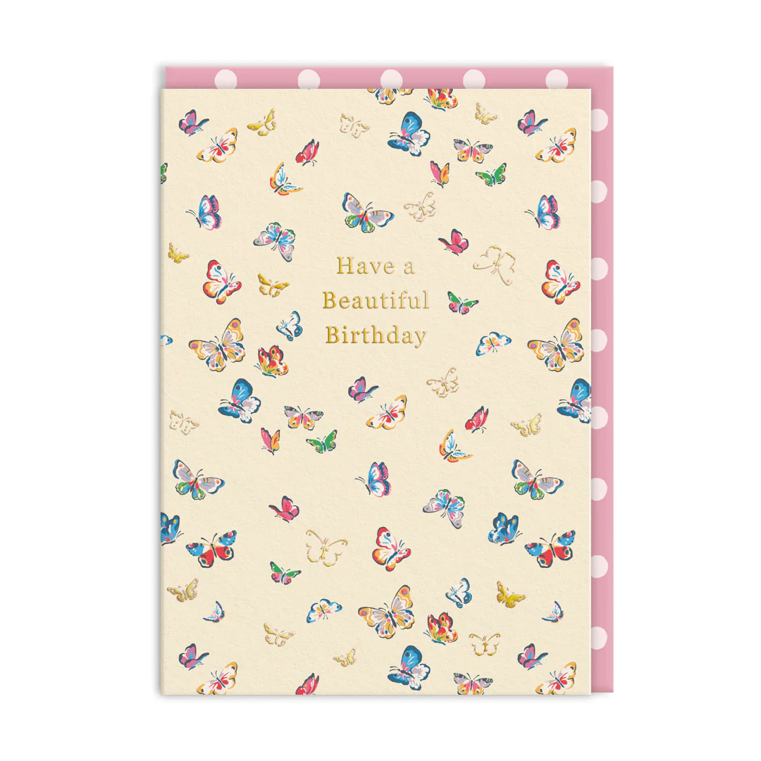 Ohh Deer Cath Kidston Tasarımı A6 Kartpostal Beautiful Birthday Butterflies 11520