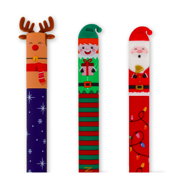 Legami Silinebilir Jel Kalem 3'lü Set 0.7 mm Yılbaşı Christmas Characters 
