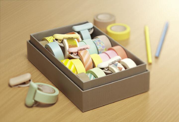 Kokuyo Karu Cut clip-type Washi Tape Cutter Kesme Makası 10~15mm Beyaz