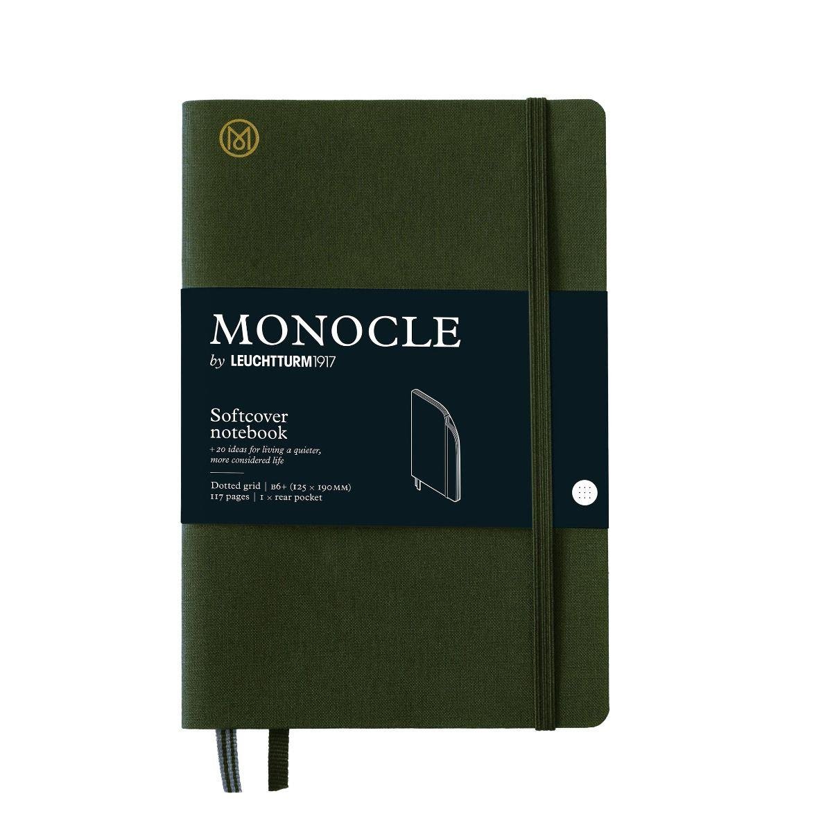 Leuchtturm1917 x Monocle Limited Edition Defter B6,  Yumuşak Kapak, 128 Noktalı Sayfa Olive 369724
