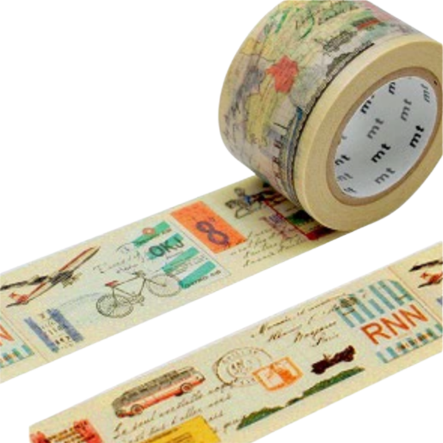 Kamo-i Masking Washi Tape 30mm×7m Ex-Travel Vehicle