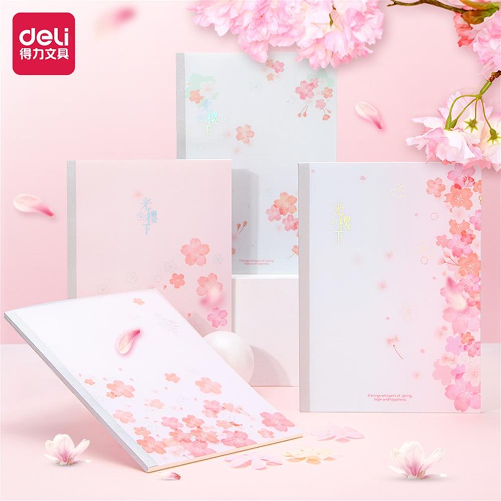 Deli Sakura Serisi B5 40 Yaprak Yumuşak Kapak Çizgili Defter FB540