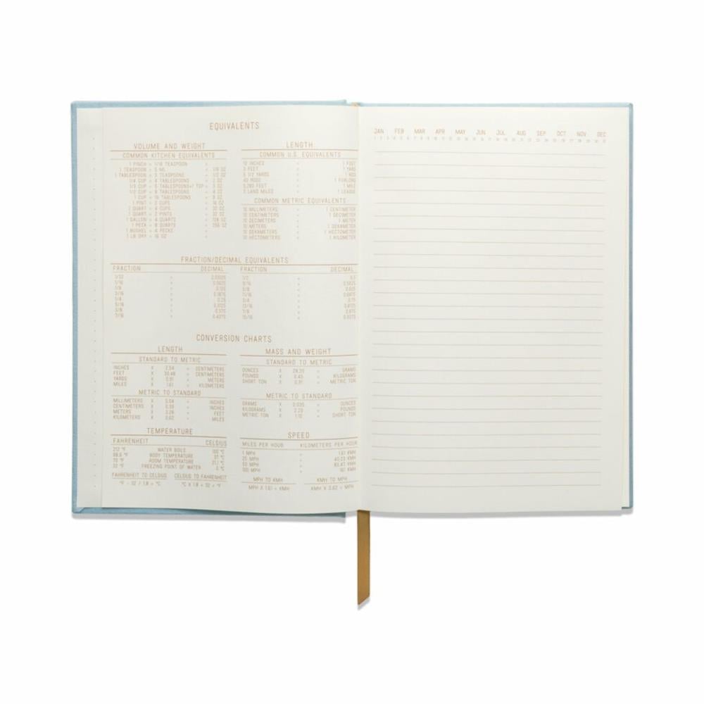 DesignWorks Ink Süet Kumaşlı Kaplı Baby Blue Arch Defter