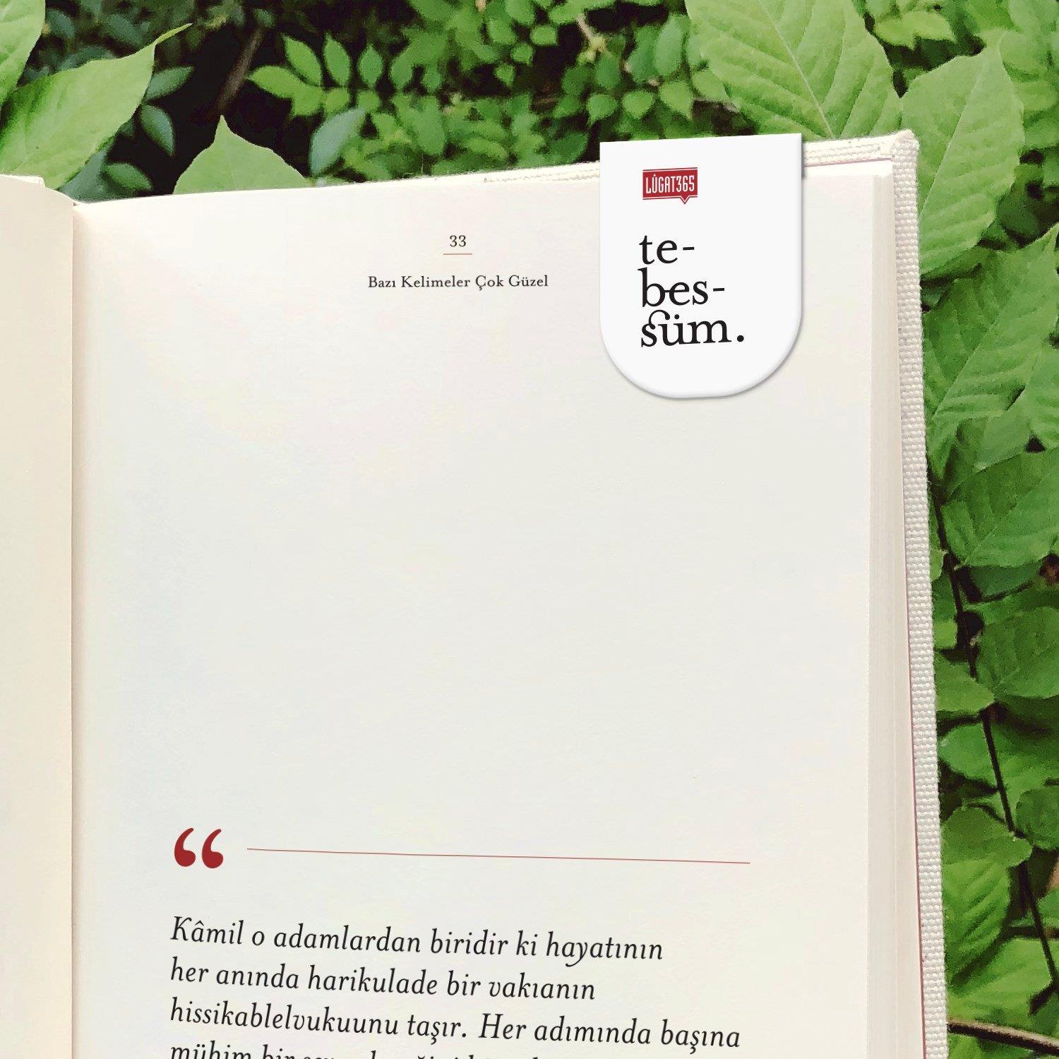 Lûgat365 Mıknatıslı Kitap Ayraç Seti: Tebessüm, Ümitvâr, Vefâ 