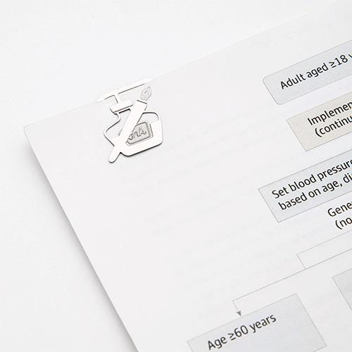 Midori Stainless Steel Bookmark - Stationery ( Ink Bottle, Scissors, Book) Kitap Ayracı