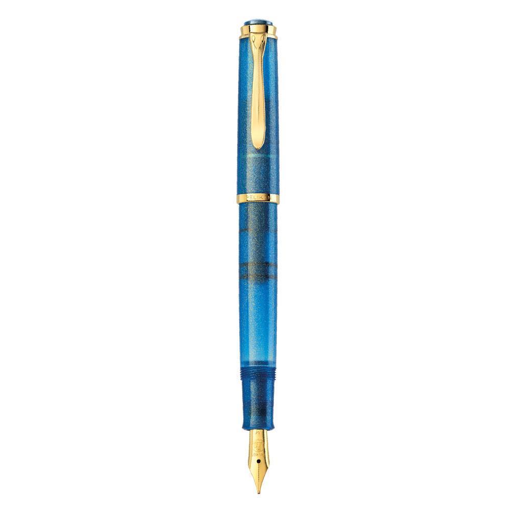 Pelikan Classic Special Edition M200 Golden Lapis Dolma Kalem EF Uç