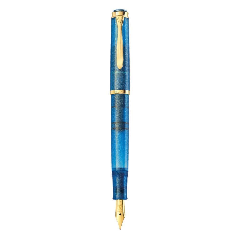 Pelikan Classic Special Edition M200 Golden Lapis Dolma Kalem EF Uç