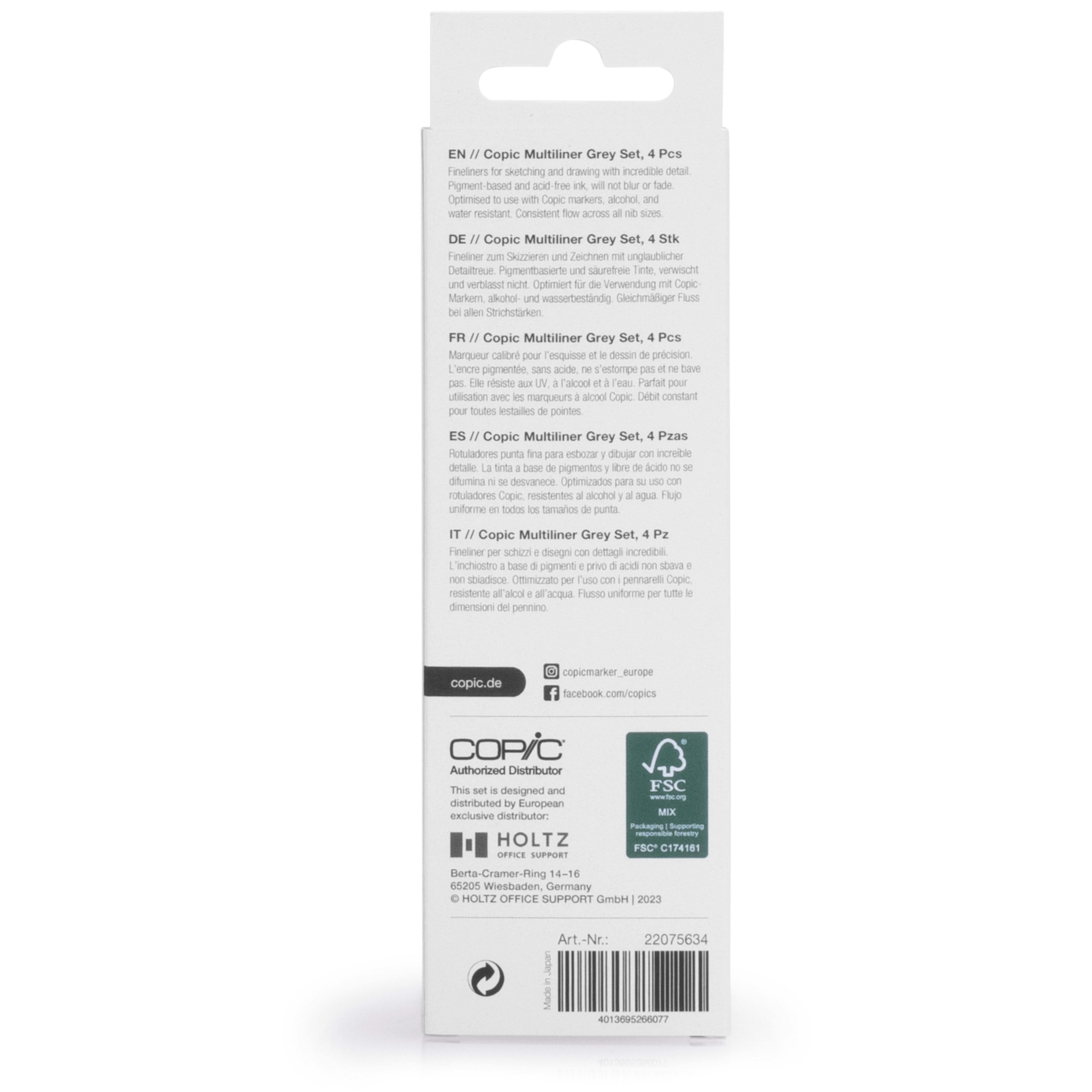 Copic Multiliner Classic Color 4'lü Set