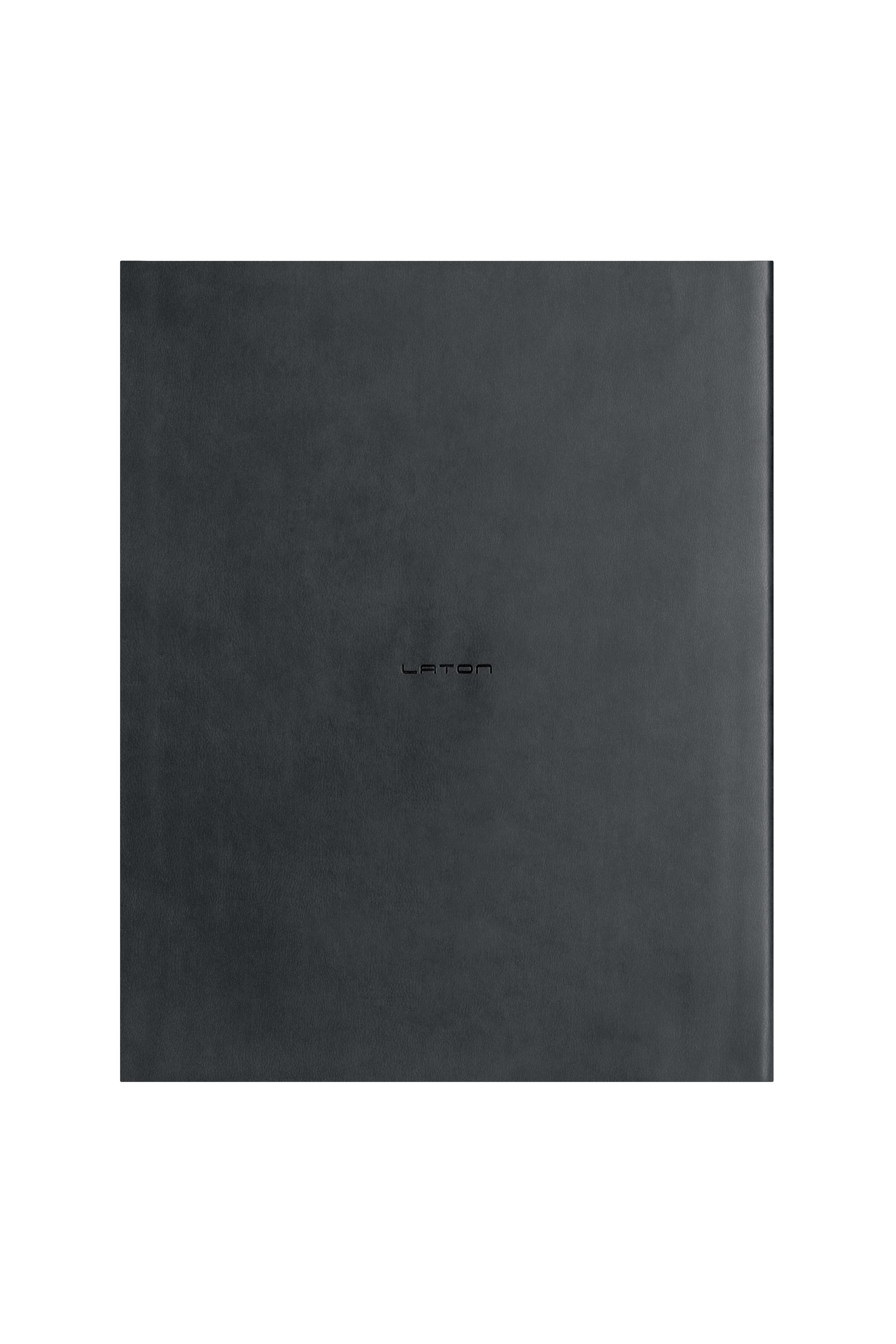 Laton  Jaettu Sepra Dark Grey, B5, Indeksli Bölünmüş Not Defteri, Termo Deri Yumuşak Kapak, 192 Sayfa