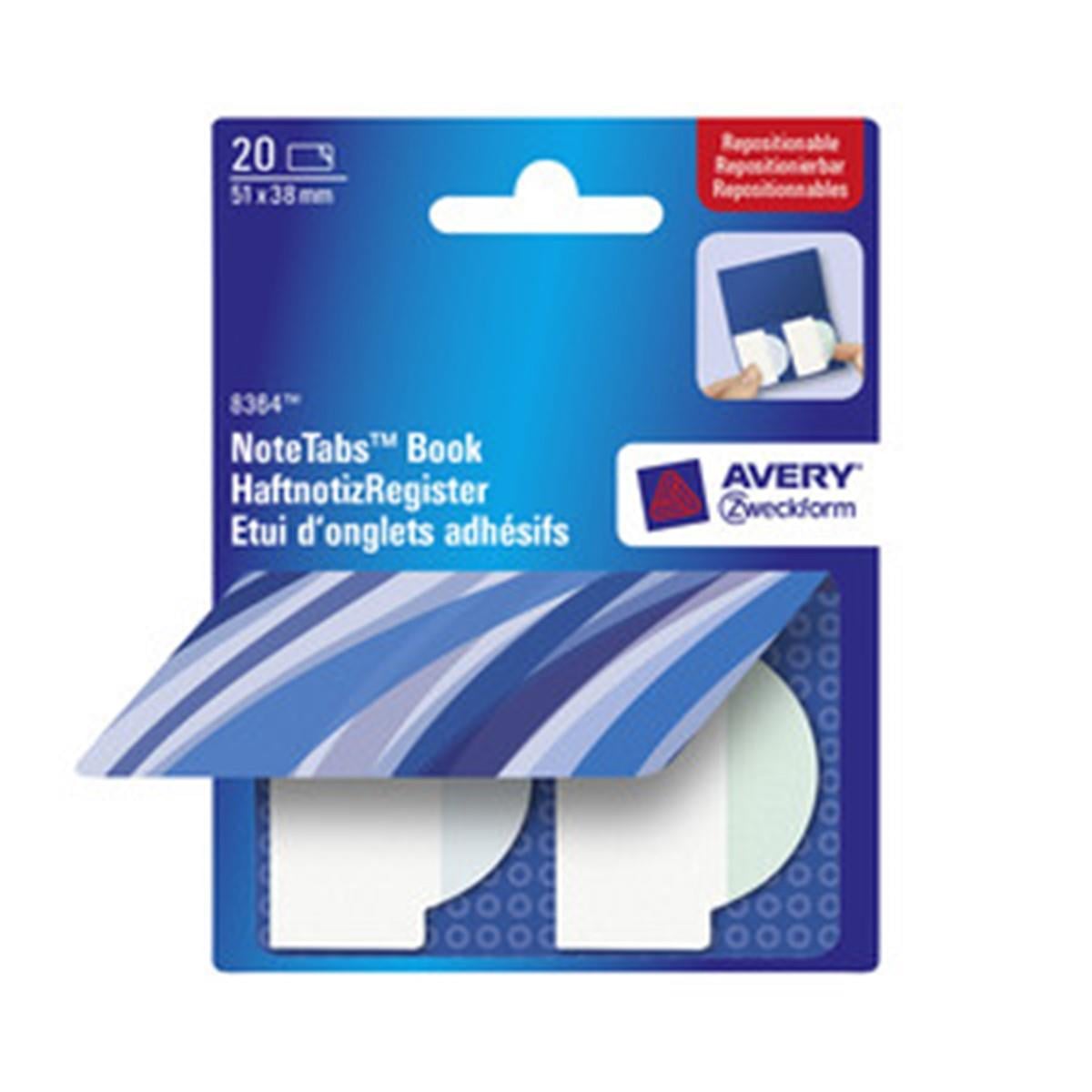 Avery Removable NoteTabs Post It Seti Blue Waves