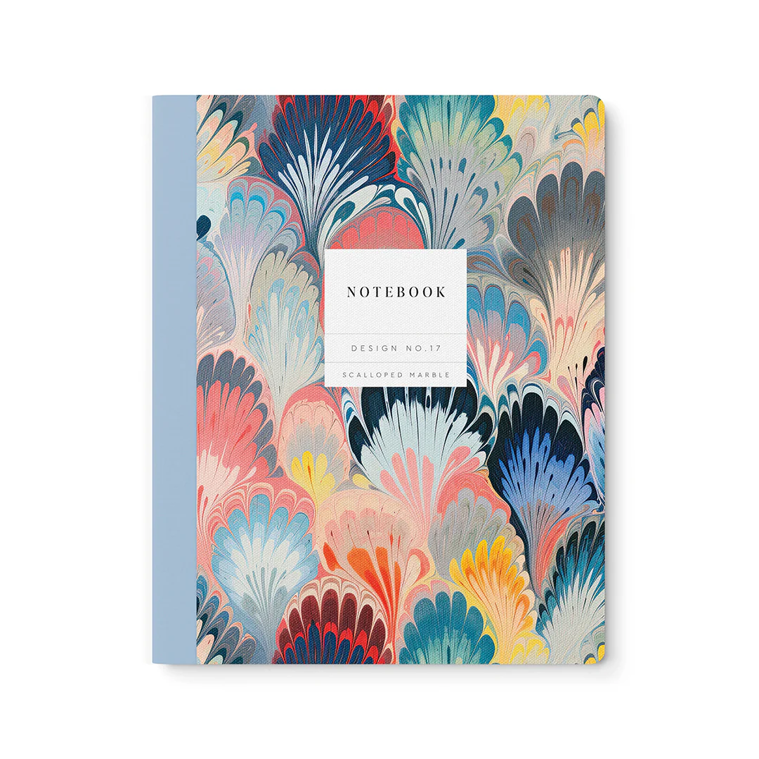 Ohh Deer Kaleido Tasarımı 8X10 64 Sayfa İnce Kapak Çizgili Defter Design No.17 Scalloped Marble 11755