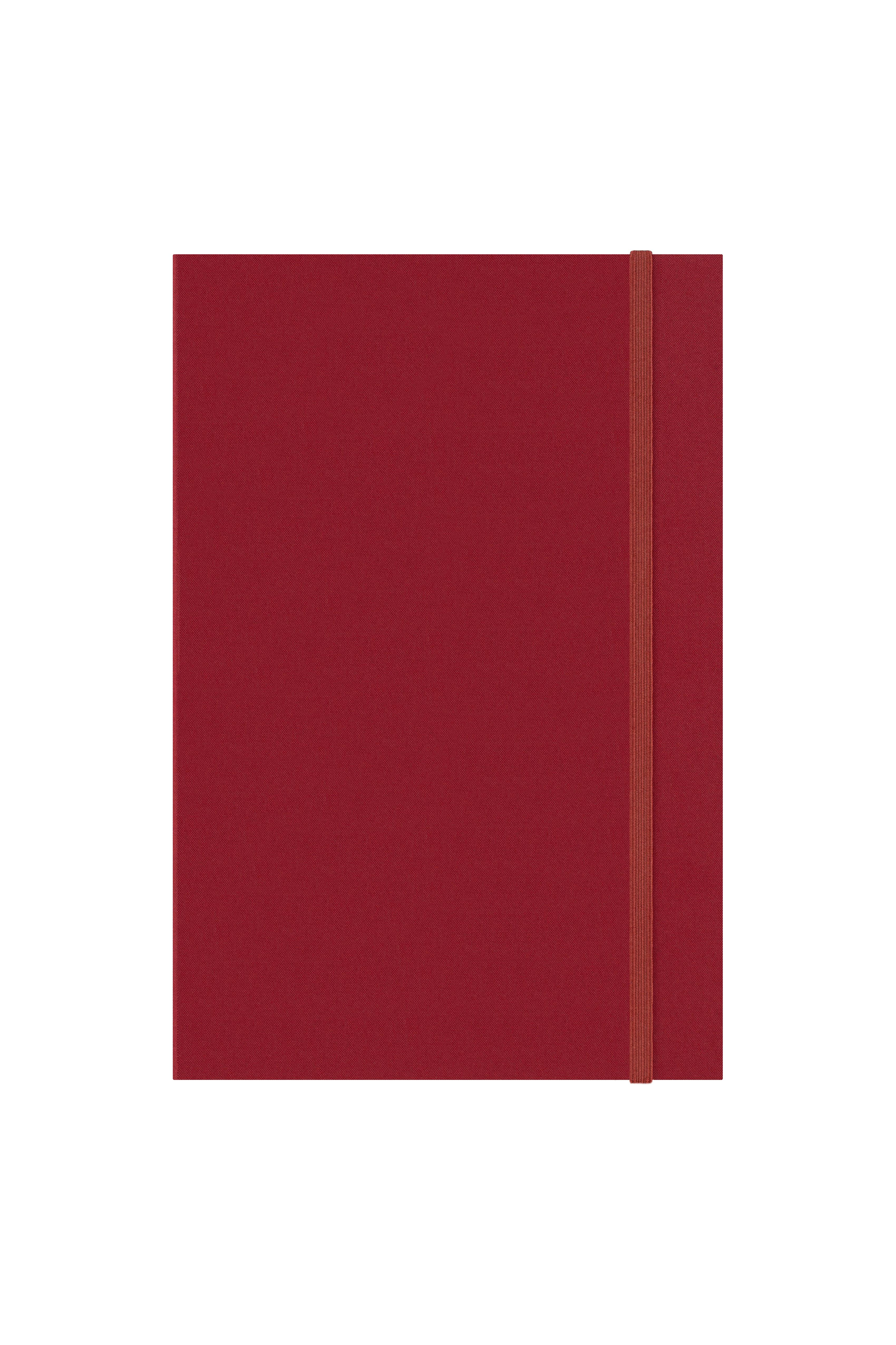 Laton Kokea A5 Keten Kumaş Sert Kapaklı Defter Maroon