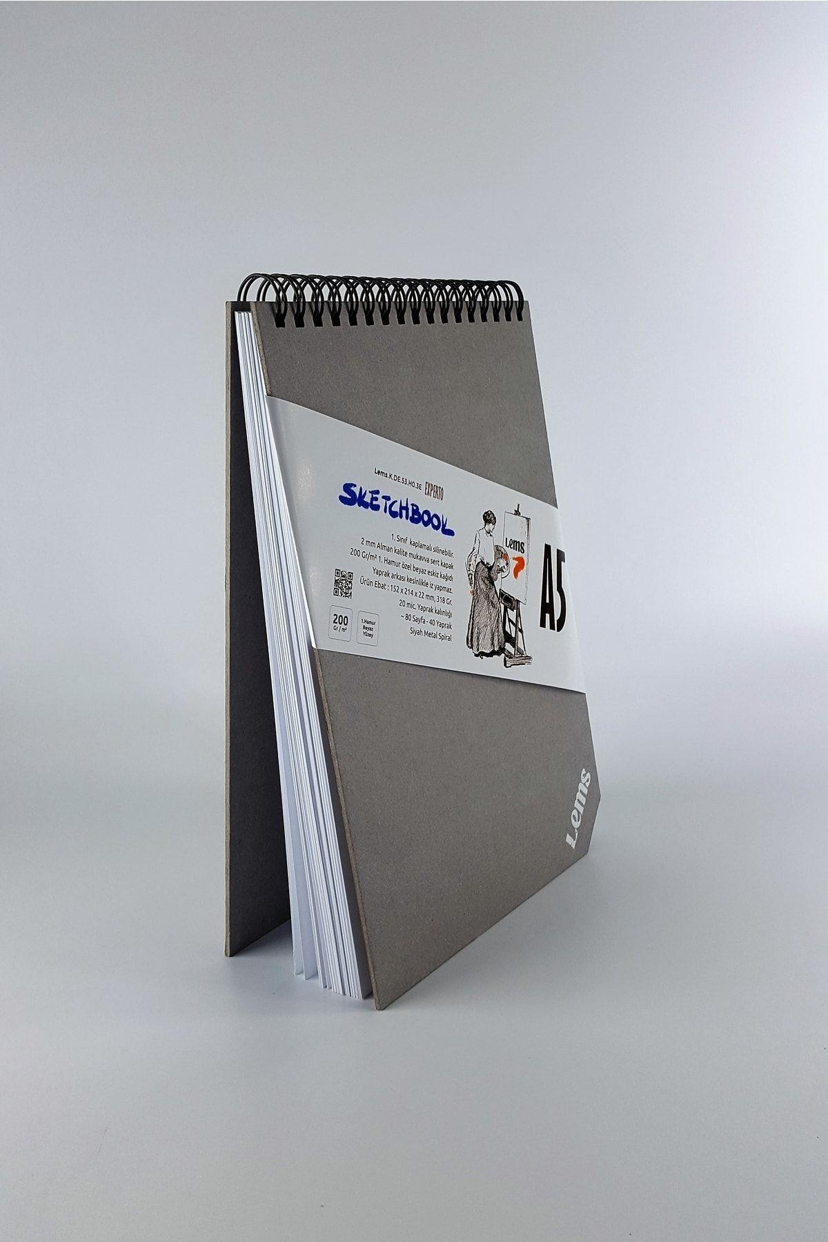 Lemsstudio Experto A5 200 Gr. 80 Syf. 40 Yaprak Sert Kapak Eskiz Defteri Sketchbook