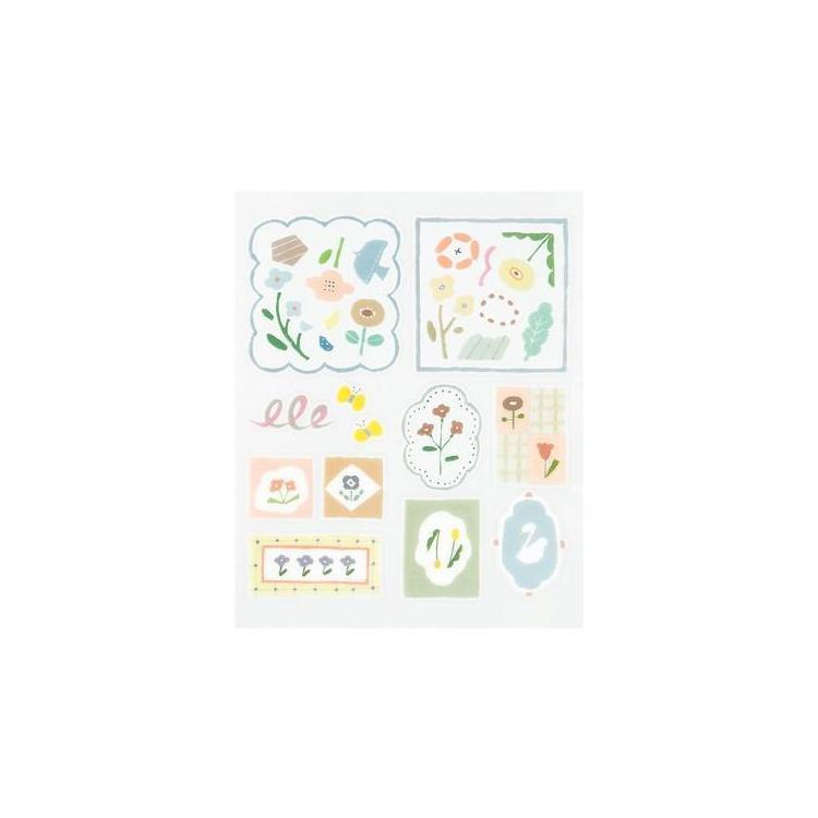 Midori Retro Flower Sticker Set - 2