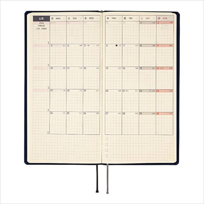Hobonichi Techo Weeks Japanese Version 2024 Jan Start Navy