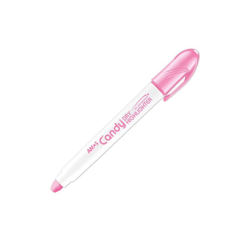 Amos Dry Highlighter Fosforlu Kalem Pastel Pembe