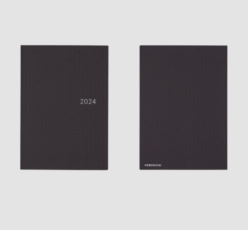 Hobonichi Techo 2024 Black Gingham HON / A5 Size / Daily / Jan start / Mon start - Japanese Edition