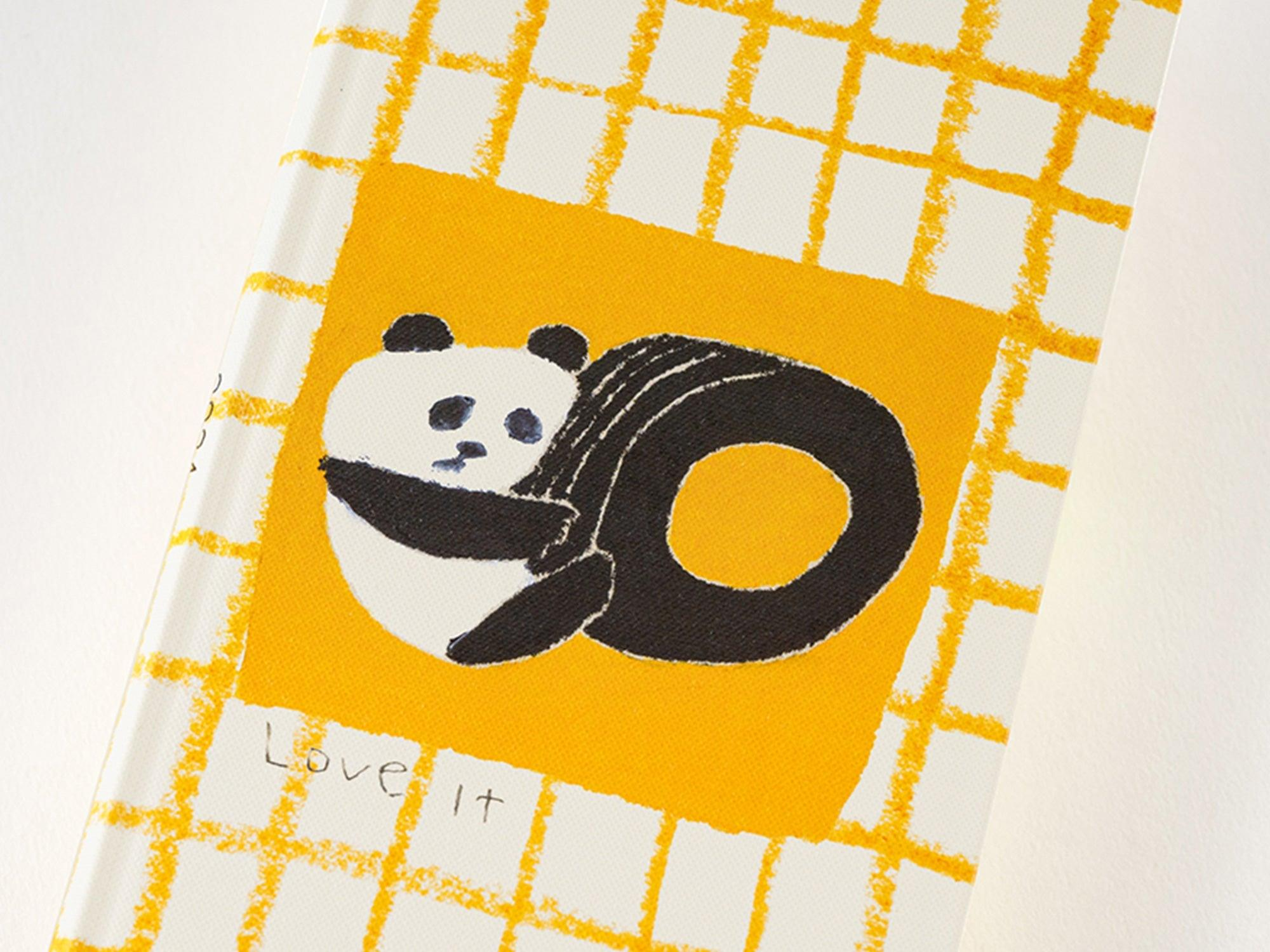 Hobonichi Weeks Japanese Version 2024 Jan. Start Jin Kitamura Love It Panda Yellow Plaid
