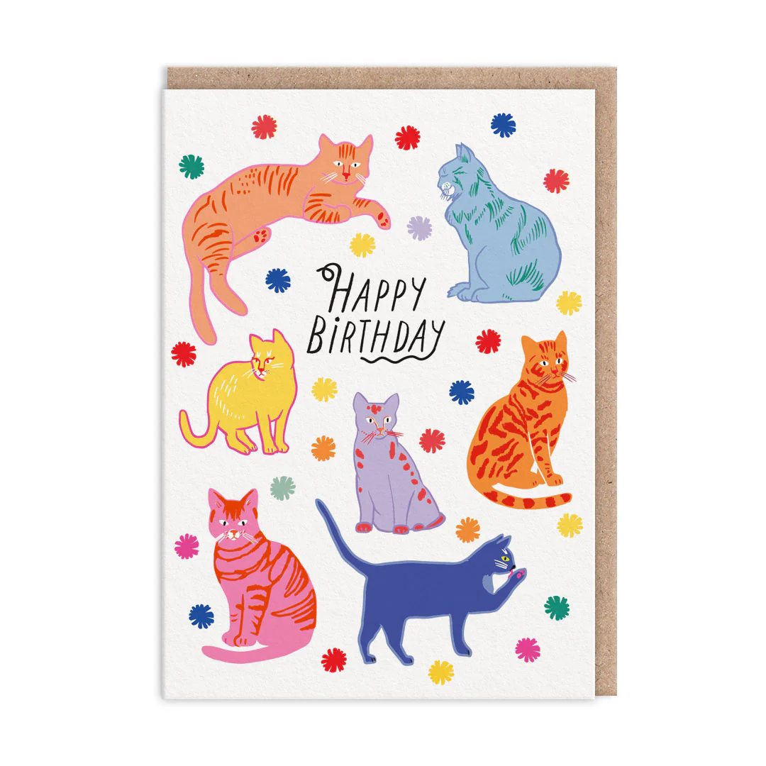 Ohh Deer Hartland Brooklyn Tasarımı A6 Kartpostal Happy Birthday Cats 11154