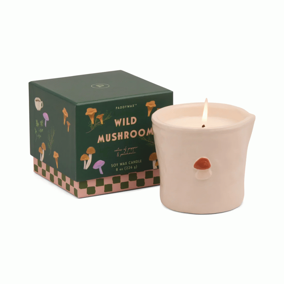 Paddywax Bistro Range Seramik Candle - Mushroom 226 gr. Mum