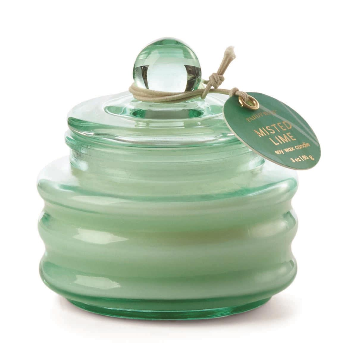 Paddywax Beam Small Glass Vessel Cam Mum  - Misted Lime 85 gr