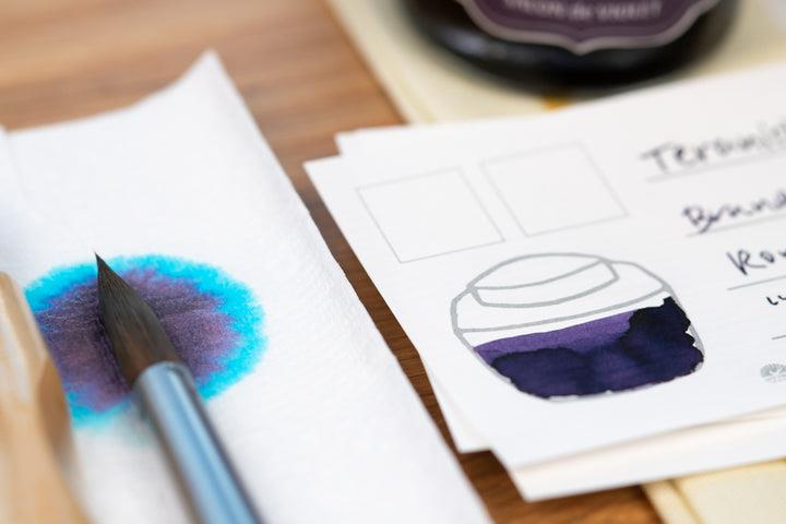 Tsubame Note Ink Collection Mürekkep Deneme Kart Seti Deep Red