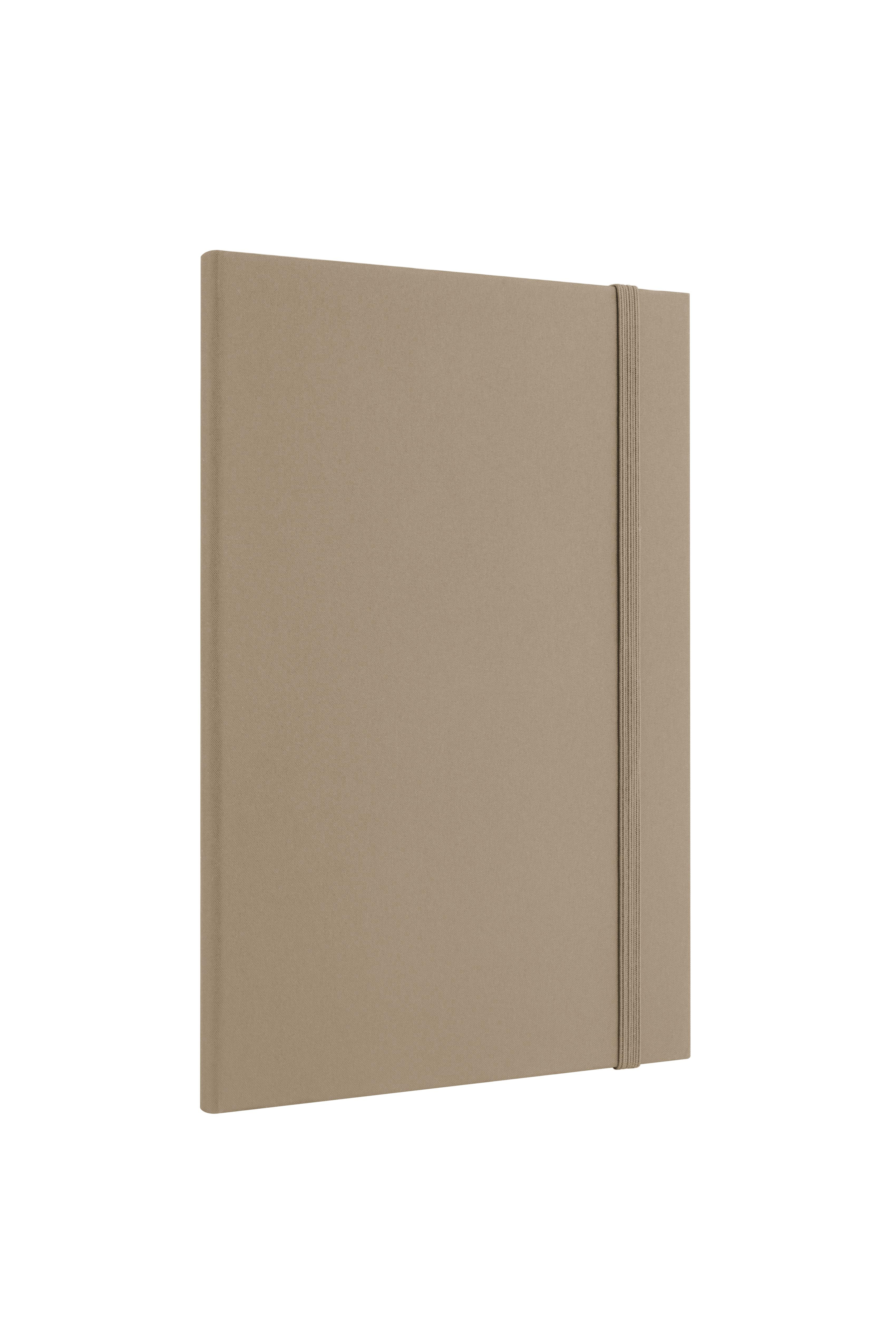 Laton Kokea A5 Keten Kumaş Sert Kapaklı Defter Light Brown