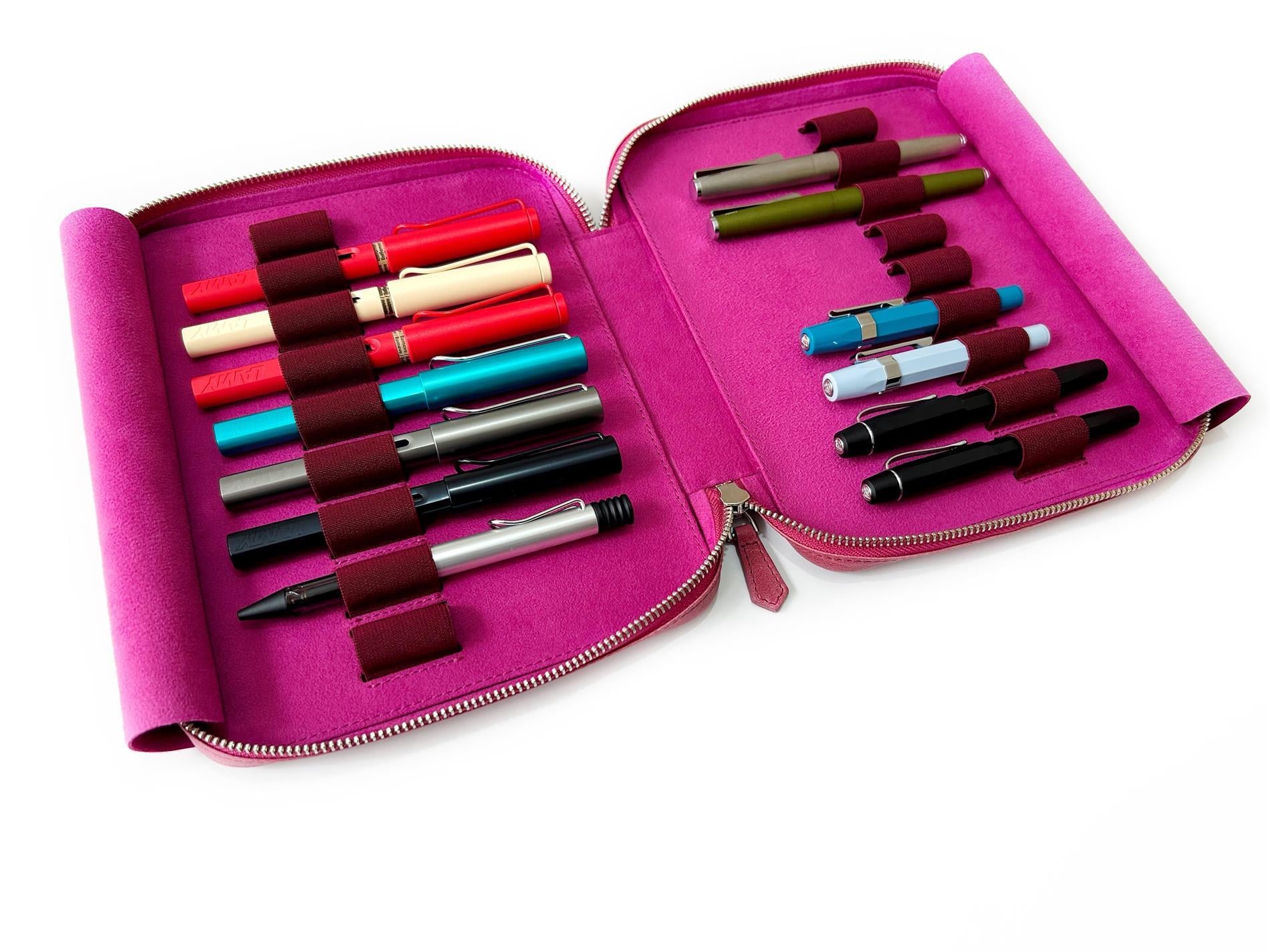 Eng Leather Dusty Rose 18'li Deri Kalem Kılıfı