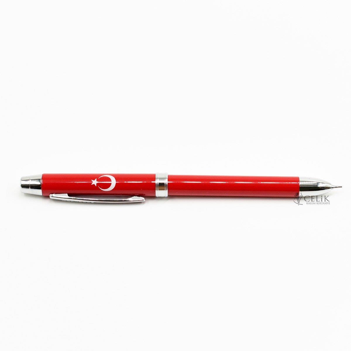 Steelpen Türk Bayrağı Logolu 3 Fonksiyonlu Kalem